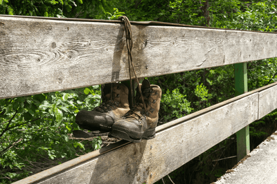 Versleten-werkschoenen