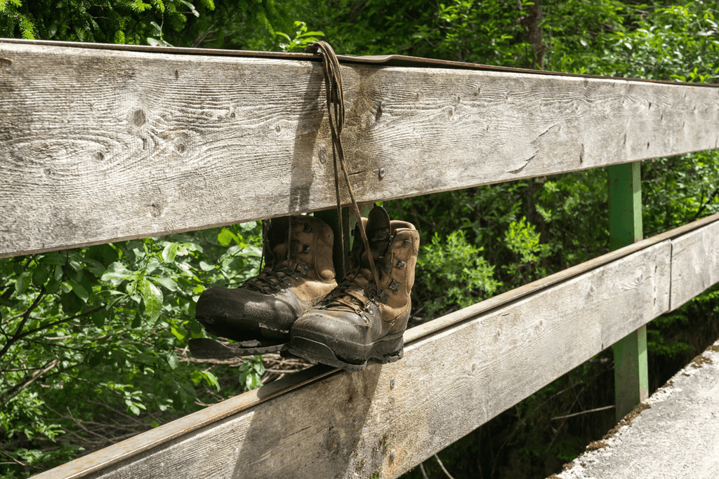 Versleten-werkschoenen