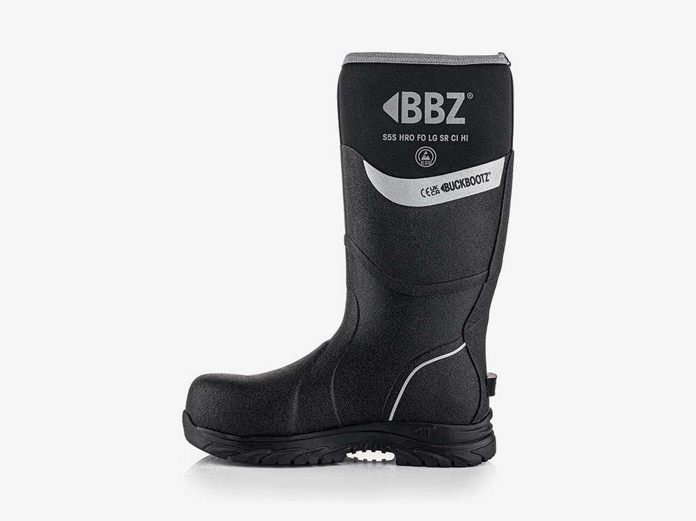 Buckbootz BBZ6000BK Neopreen Laars Zwart S5