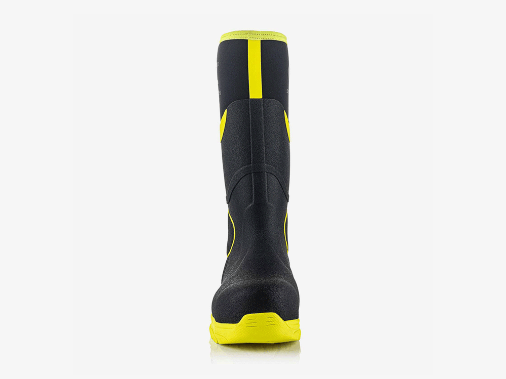 Buckbootz BBZ8000BKYL Neopreen Laars Zwart/Geel S5