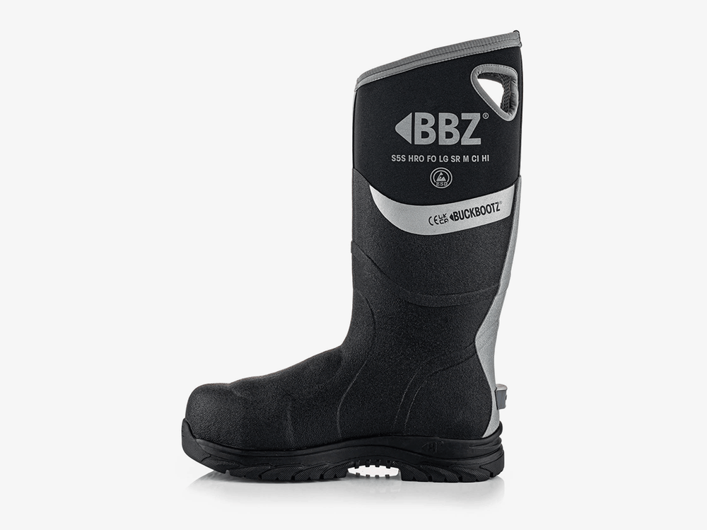 Buckbootz BBZ9000BK Neopreen Laars Zwart S5S