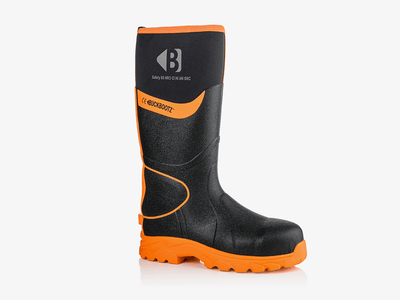 Buckbootz BBZ8000BKOR Neopreen Laars Zwart/Oranje S5