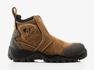 Buckbootz BSH014BR Buckshot Instapper Bruin Enkelbescherming S3
