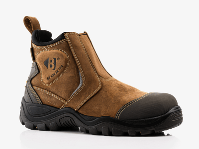 Buckbootz BSH014BR Buckshot Instapper Bruin Enkelbescherming S3