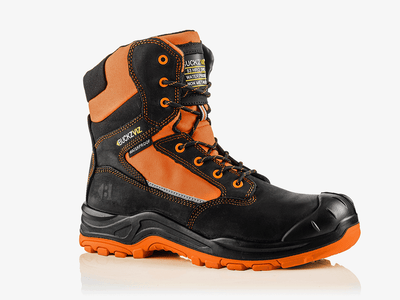Buckbootz BVIZ1ORBK Buckz Viz Hoog Met Rits Zwart/Oranje S3