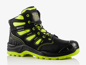 Buckbootz BVIZ2YLBK Buckz Viz Hoog Zwart/Geel S3