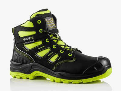 Buckbootz BVIZ2YLBK Buckz Viz Hoog Zwart/Geel S3