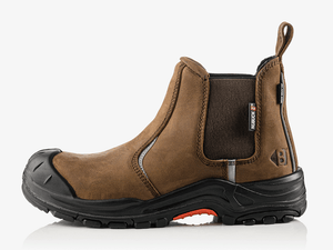 Buckbootz NKZ101BR Nubuckz Instapper Bruin Metaalvrij S3S