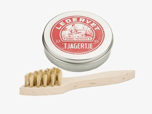 Emma Ledervet 150ml Naturel + Borstel