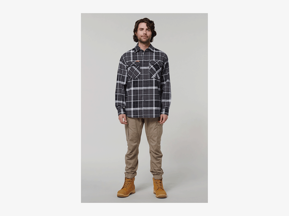 Hard-Yakka-Core-Flannel-Shirt-Charcoal-4