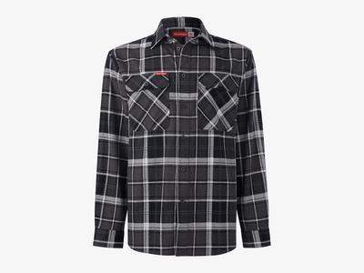 Hard Yakka Core LS Check Flannel Shirt Charcoal