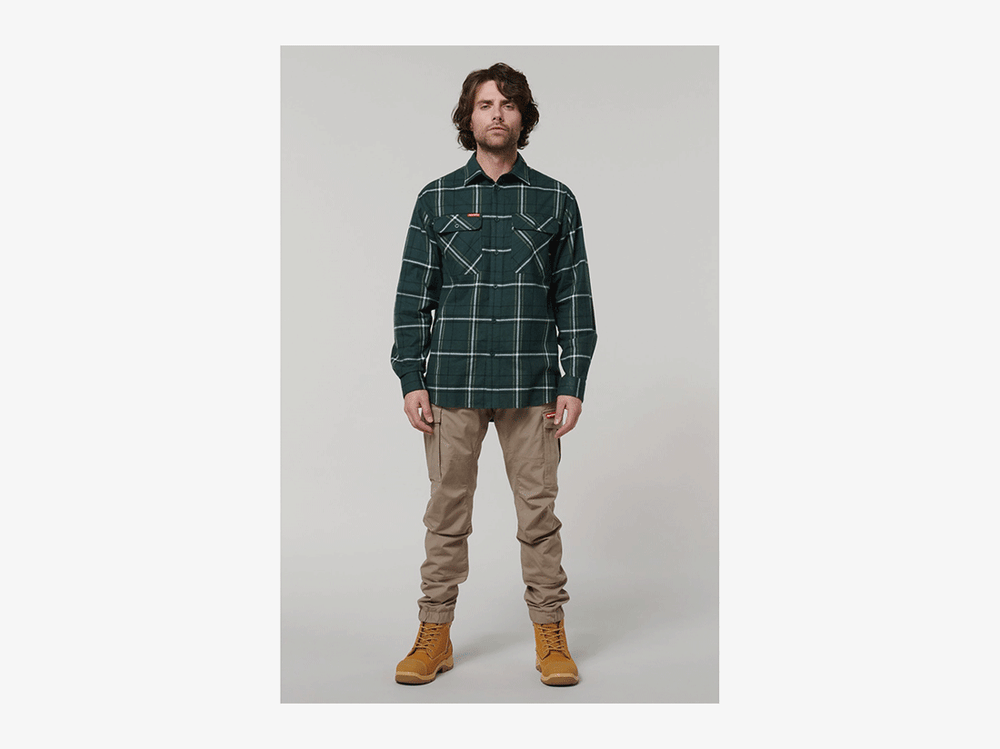 Hard-Yakka-Core-Flannel-Shirt-Green-3