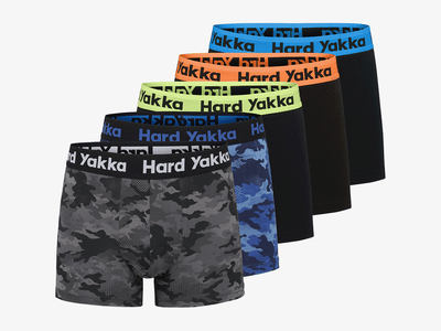 Hard Yakka Mens Cotton Trunks 5-pack